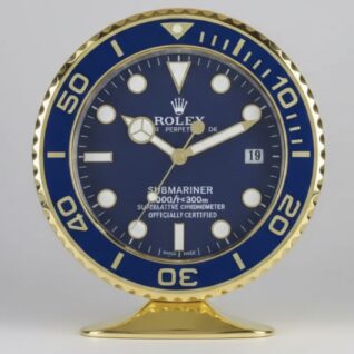ROLEX BORDKLOKKE INSPIRERT - SUBMARINER - GULL BLÅ