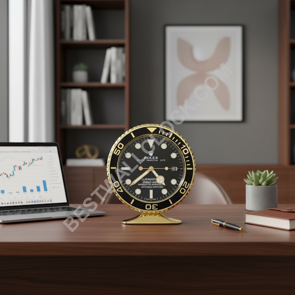 ROLEX BORDFULDUR INSPIRERET - SUBMARINER - SORT GULD UDSTYRING - Image 5