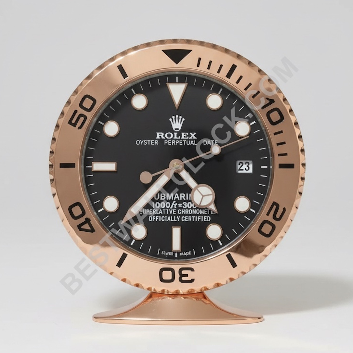 ROLEX DESK CLOCK INSPIRED - SUBMARINER - ROSE GOLD EDITION