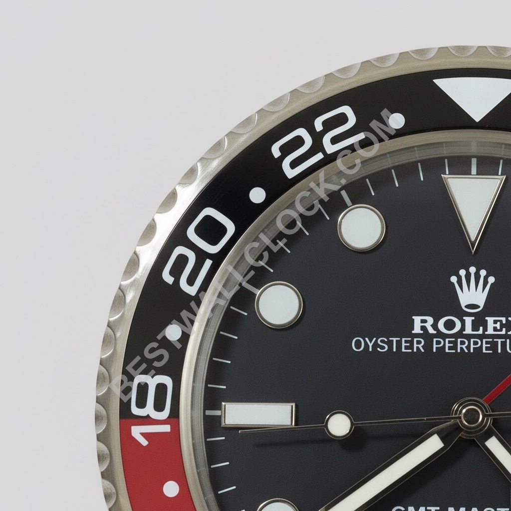 ROLEX BORDKLOKKE INSPIRERT - GMT MASTER - RØD SVART UTGAVE - Bilde 3