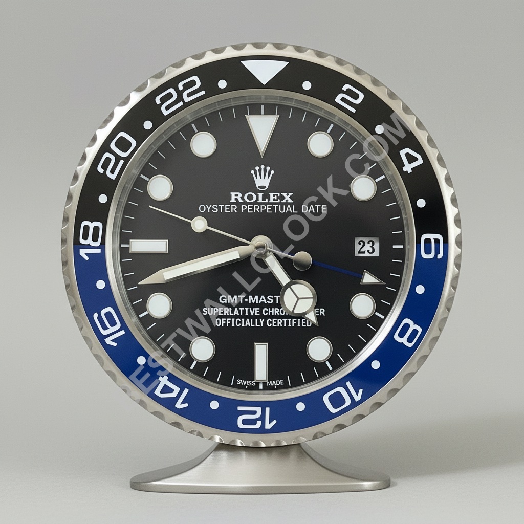 ROLEX-PÖYTÄKELLO INSPIROITU - GMT MASTER - MUSTA SININEN BATMAN-VERSIO