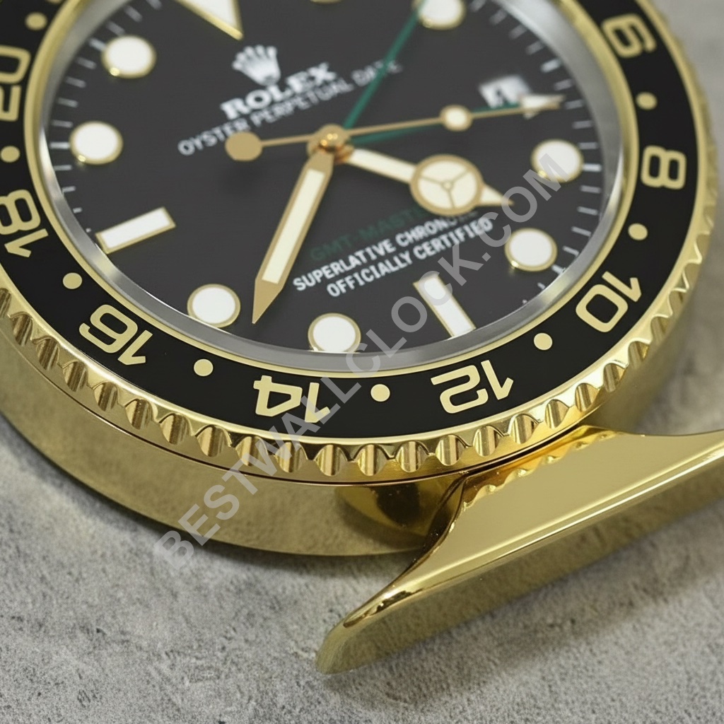 ROLEX TAFELKLOK INSPIRASIE - GMT MEESTER - SWART GOUDE EDITIE - Image 2