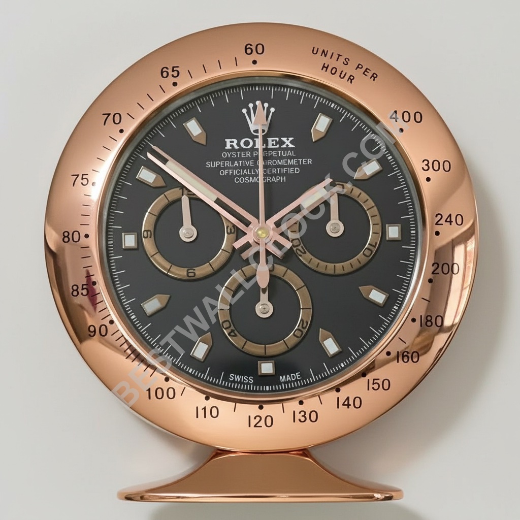 ROLEX BUREAUKLOK GEÏNSPIREERD - DAYTONA - ROSE GOLD EDITIE