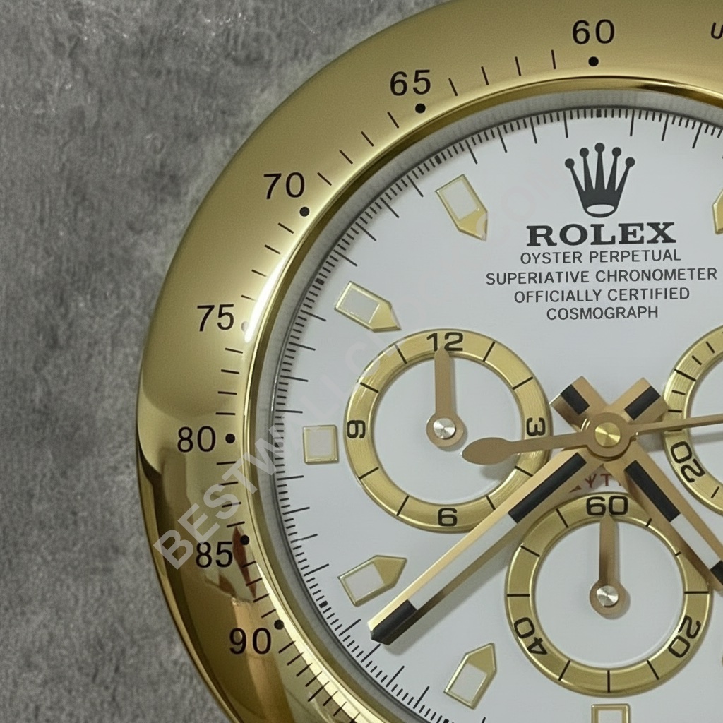 ROLEX DESK CLOCK INSPIRED - DAYTONA - GOLD & WHITE EDITION - Image 2