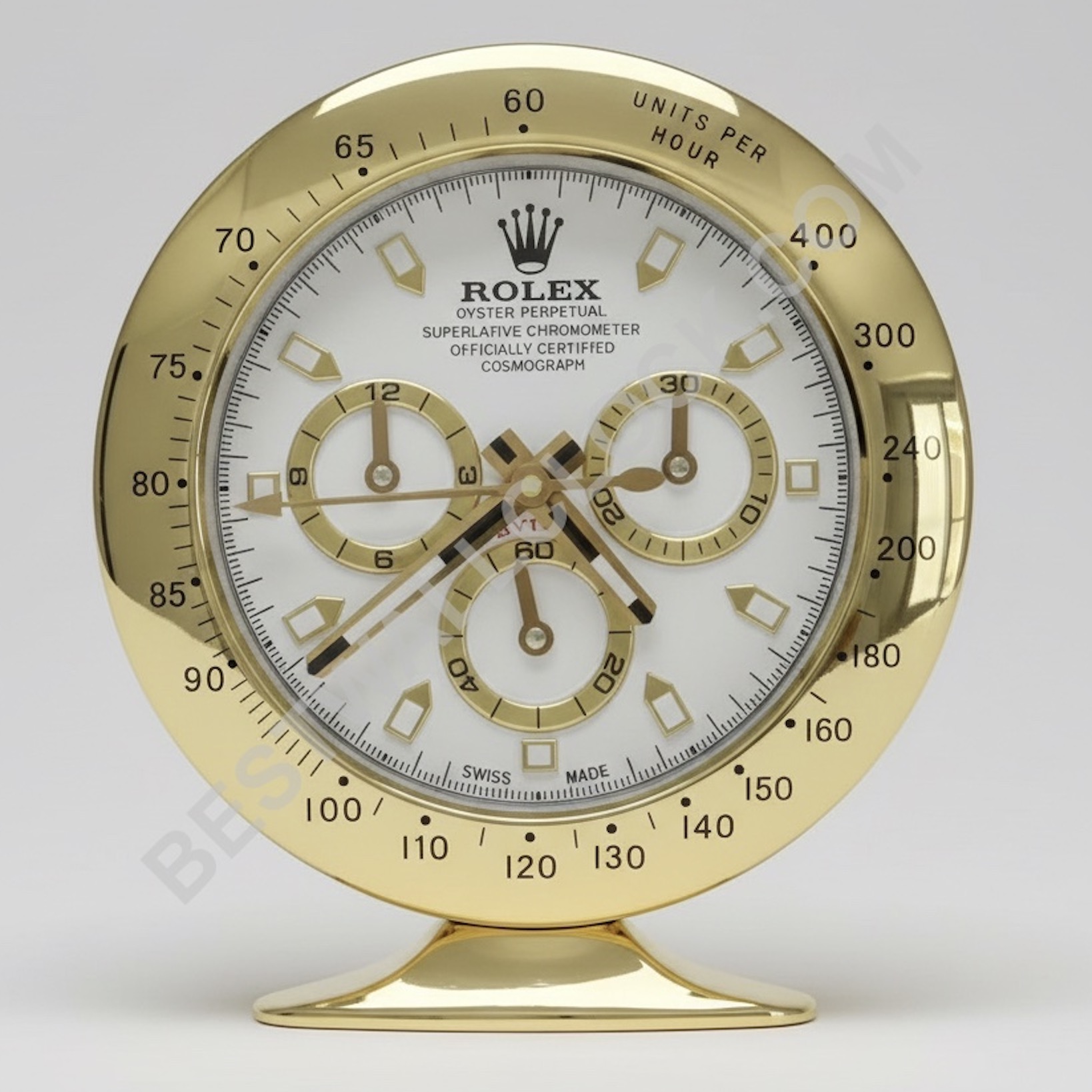 ROLEX DESK CLOCK INSPIRED - DAYTONA - GOLD & WHITE EDITION