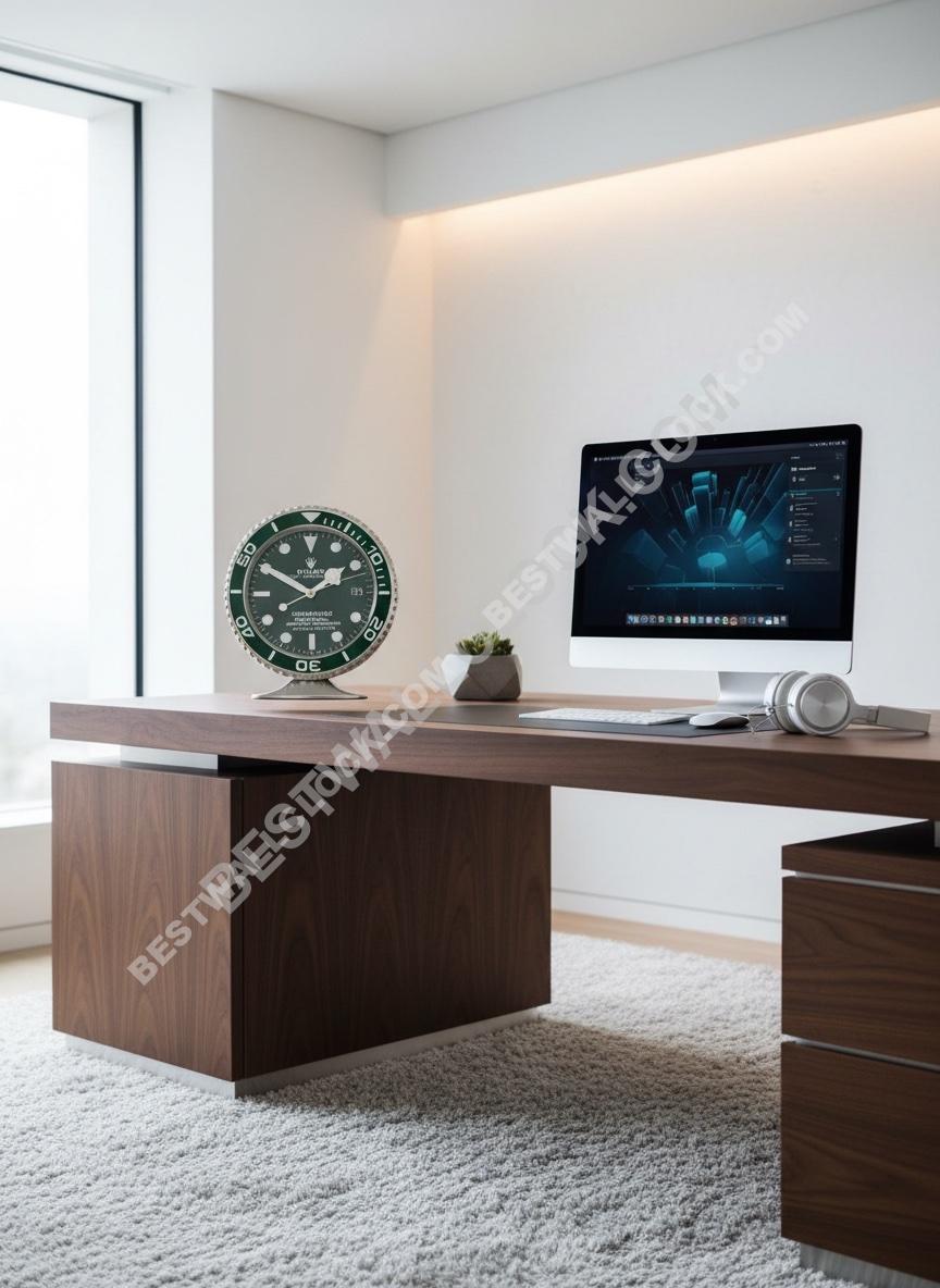 ROLEX SCHREIBTISCH-UHR INSPIRIERT - SUBMARINER - HULK GRÜNE EDITION – Bild 2