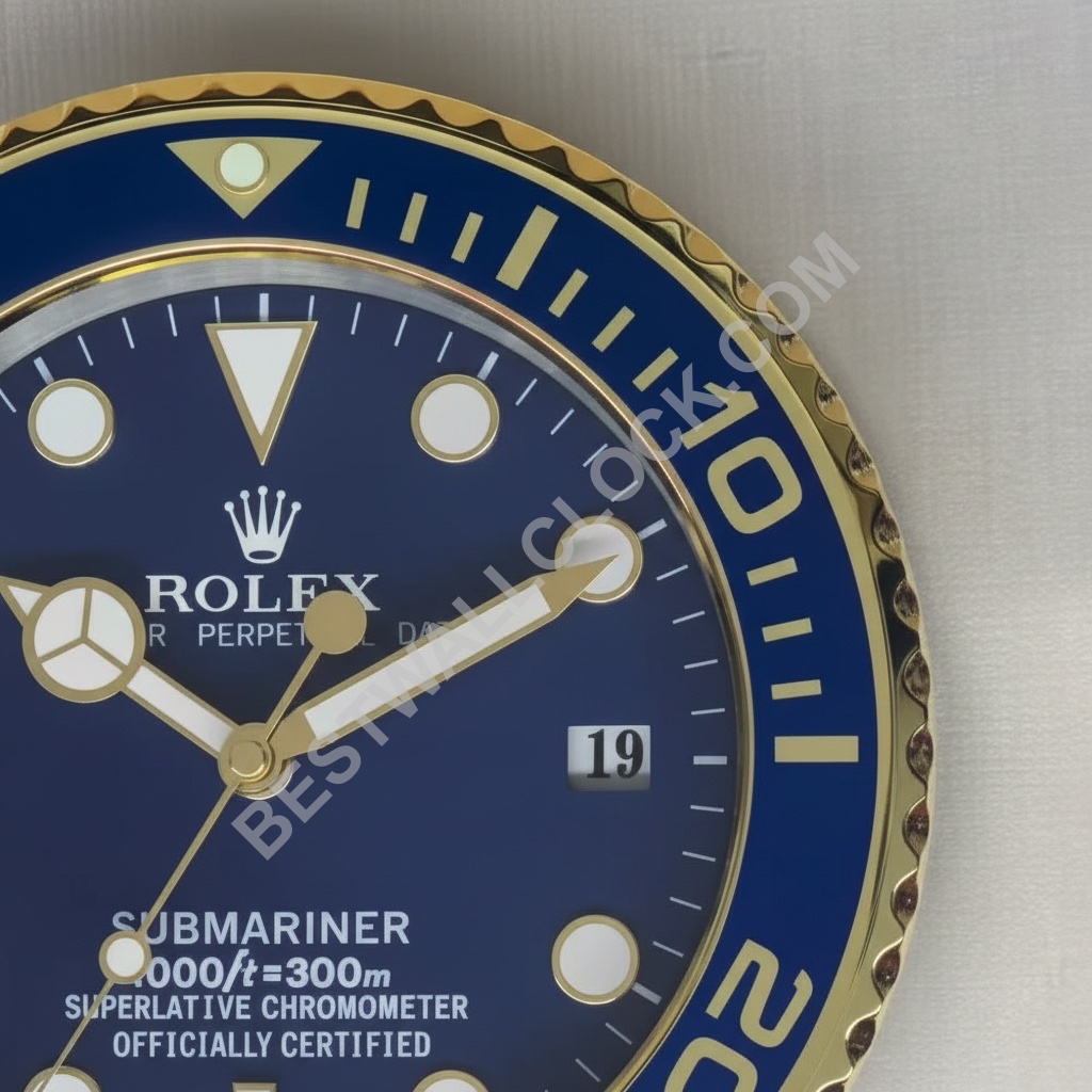 ROLEX MASA SAATİ İLHAMLI - DALIŞ - ALTIN MAVİ - Görsel 3