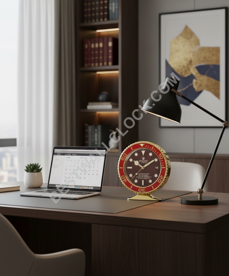 ROLEX BORDKLOKKE INSPIRERT - SUBMARINER - RØD GULL UTGAVE - Bilde 6