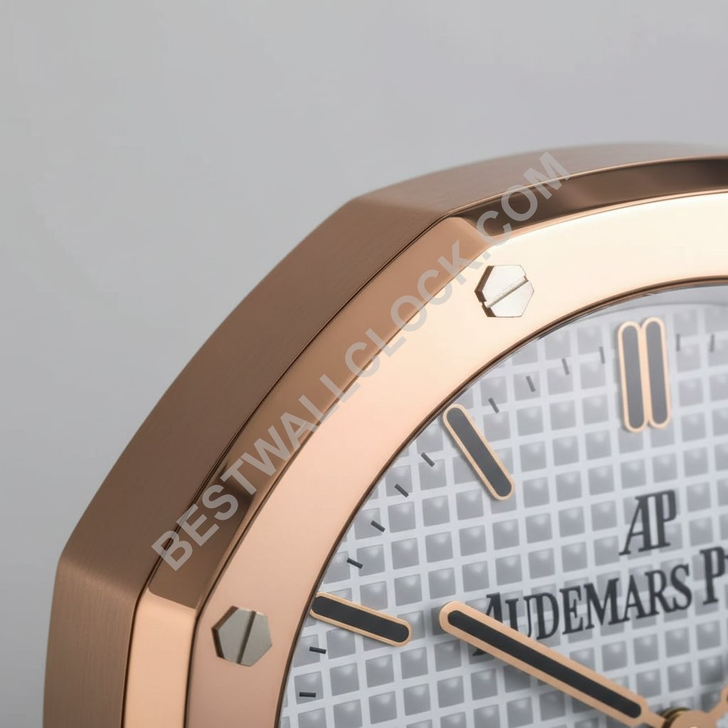 Orologio da parete Royal Oak Style Dealer Display | Edizione Oro Rosa e Bianca - immagine 2