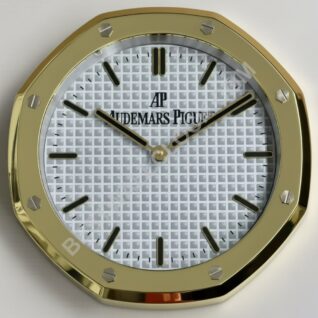 AUDEMARS PIGUET WALL CLOCK INSPIRED - ROYAL OAK - GOLD WHITE ACCENT EDITION