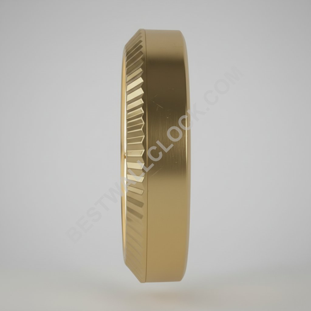 Presidential-Style "Illuminated" Dealer Display Wall Clock – Gold & White Fluted Bezel (USB Dimmable) - Image 4