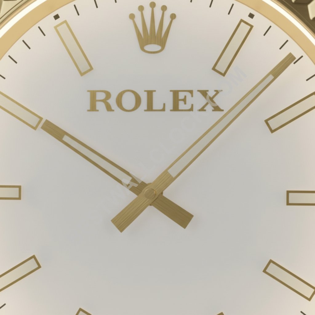 Presidential-Style "Illuminated" Dealer Display Wall Clock – Gold & White Fluted Bezel (USB Dimmable) - Image 2