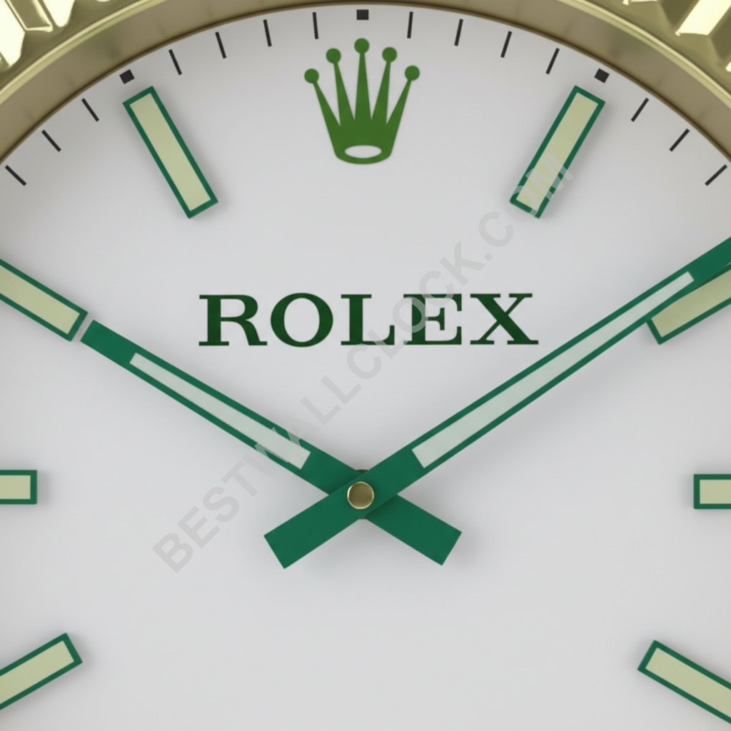 Oyster Perpetual Style – Reloj de Pared dealer display (Edición Gold & Green Baton) - Imagen 4
