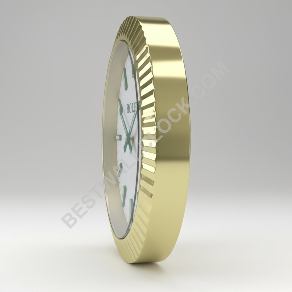 Oyster Perpetual Style – Reloj de Pared dealer display (Edición Gold & Green Baton) - Imagen 2