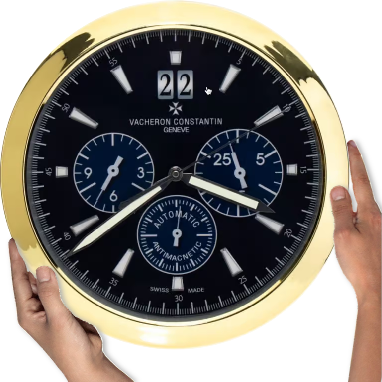 Vacheron Constantin Overseas - Dealer Display Seinäkello 38cm (Kulta & Musta Painos) - Image 2