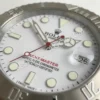 Yacht-Master Style Dealer Display Wall Clock (Platinum & White Edition)
