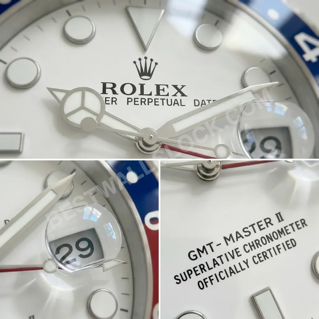 GMT-Master II "Pepsi" White Dial Edition 34cm (with magnifier) – Dealer Display Wall Clock - Image 2