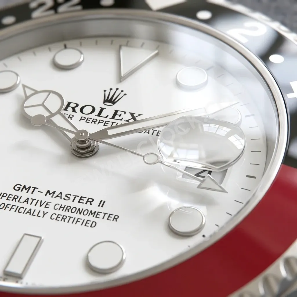 GMT-Master II White Dial Coke Edition 34cm (with magnifier) – Dealer Display Wall Clock - Image 3