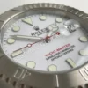 Yacht-Master Style Dealer Display Wall Clock (Platinum & White Edition)