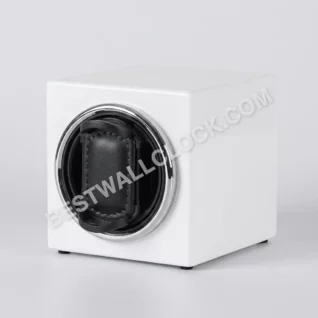 Premium Minimalist White Automatic Watch Winder (Single-Slot) - Caliber Maintenance for Swiss Watches (, Omega, AP Compatible)