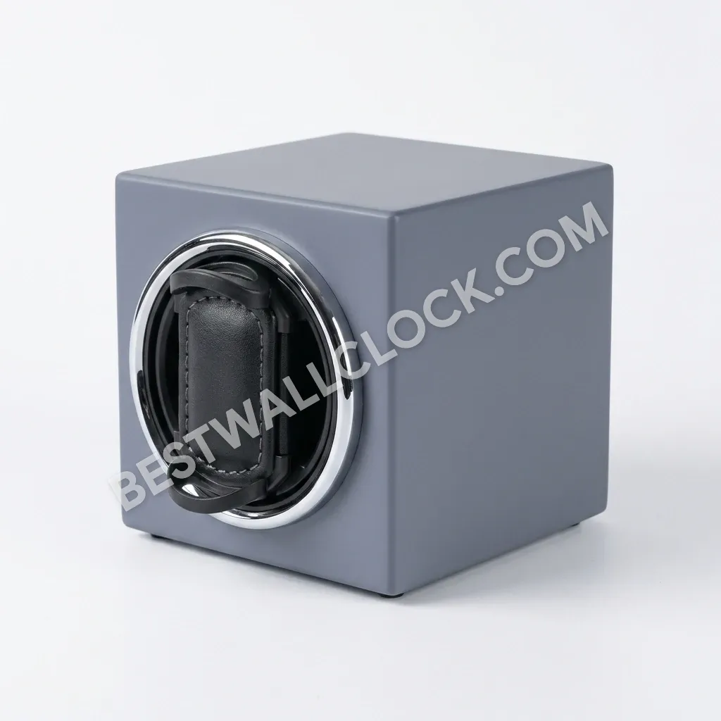 Premium Slate Grey Automatic Watch Winder (Single-Slot) - Caliber Maintenance for Swiss Watches (, Omega, AP Compatible)