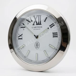 Calibre de Cartier Silver & White ("Silver & White") 34cm – Dealer Display Wall Clock