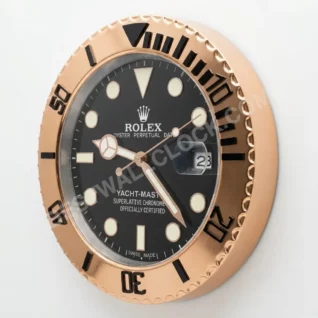 Yacht-Master Rose Gold Black Dial ("Rose Gold Black Dial") 34cm – Dealer Display Wall Clock