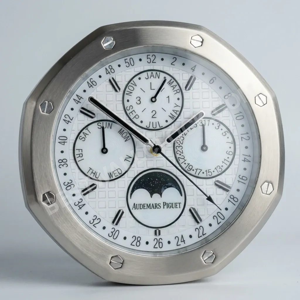 Royal Oak Perpetual Calendar White Edition 34cm – Dealer Display Wall Clock