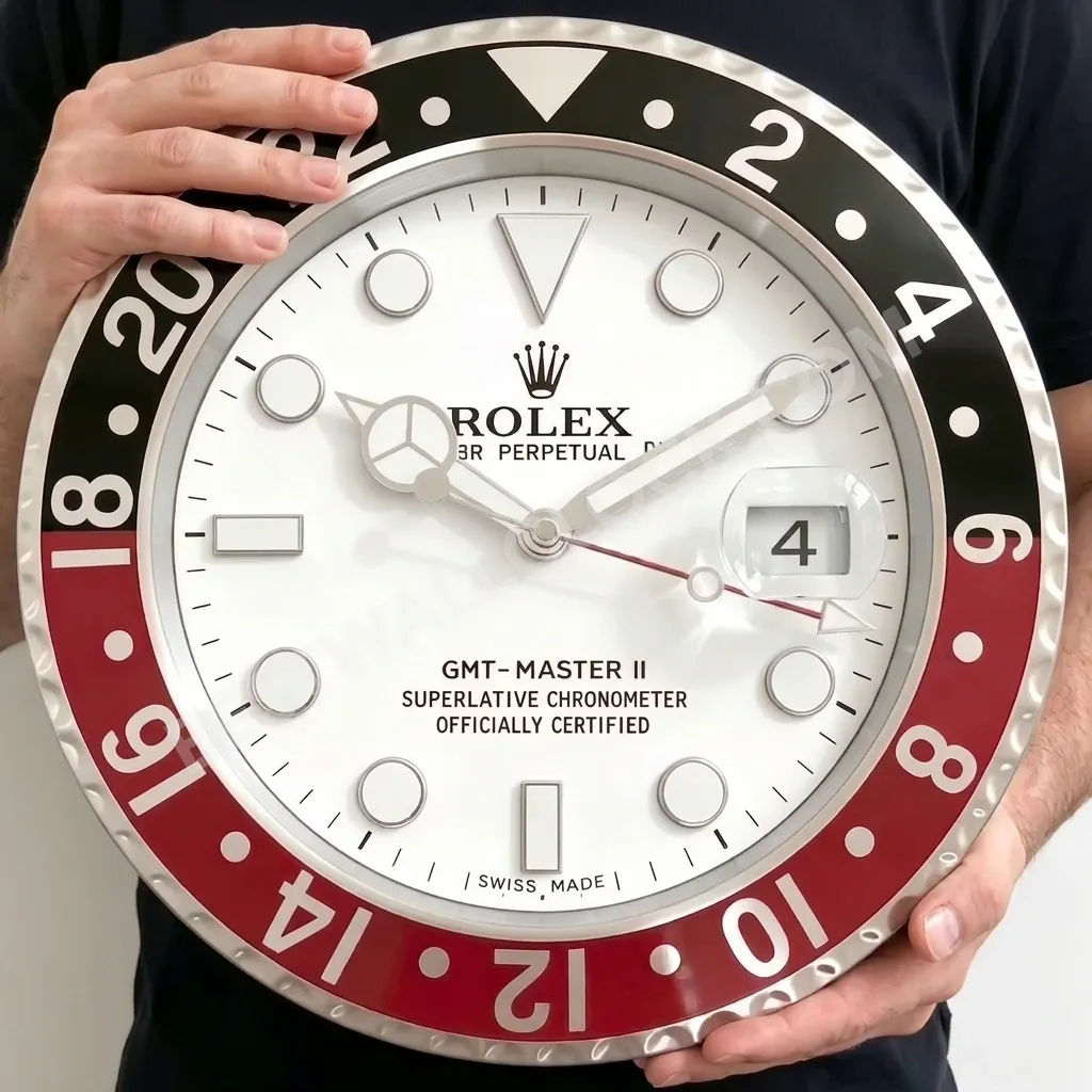 GMT-Master II White Dial Coke Edition 34cm (with magnifier) – Dealer Display Wall Clock - Image 8