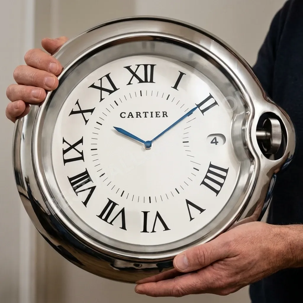 Cartier Ballon Bleu Style – Dealer Display Wall Clock (High-Polish