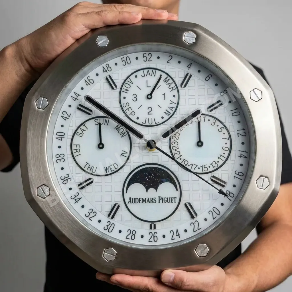 Royal Oak Perpetual Calendar White Edition 34cm – Dealer Display Wall Clock - Image 5