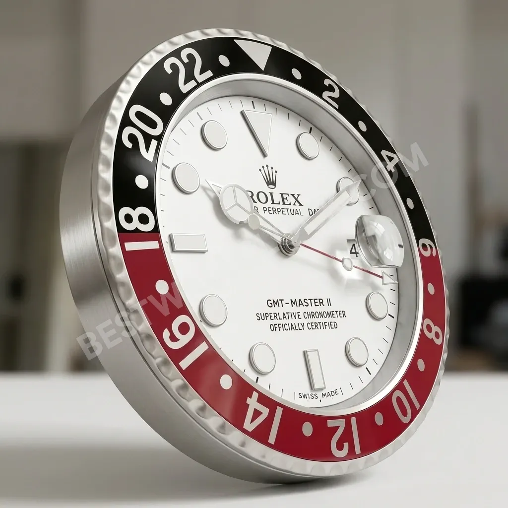 GMT-Master II White Dial Coke Edition 34cm (with magnifier) – Dealer Display Wall Clock - Image 5