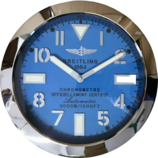 Breitling Avenger Seawolf Style – Dealer Display Wall Clock (Blue Dial)