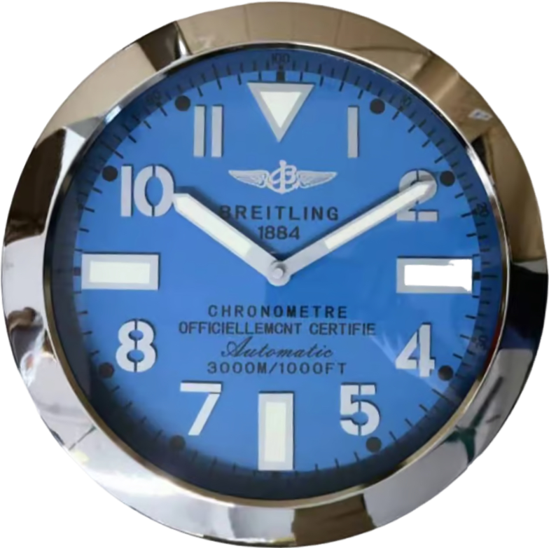 Breitling Avenger Seawolf Style – Dealer Display Wall Clock (Blue Dial)