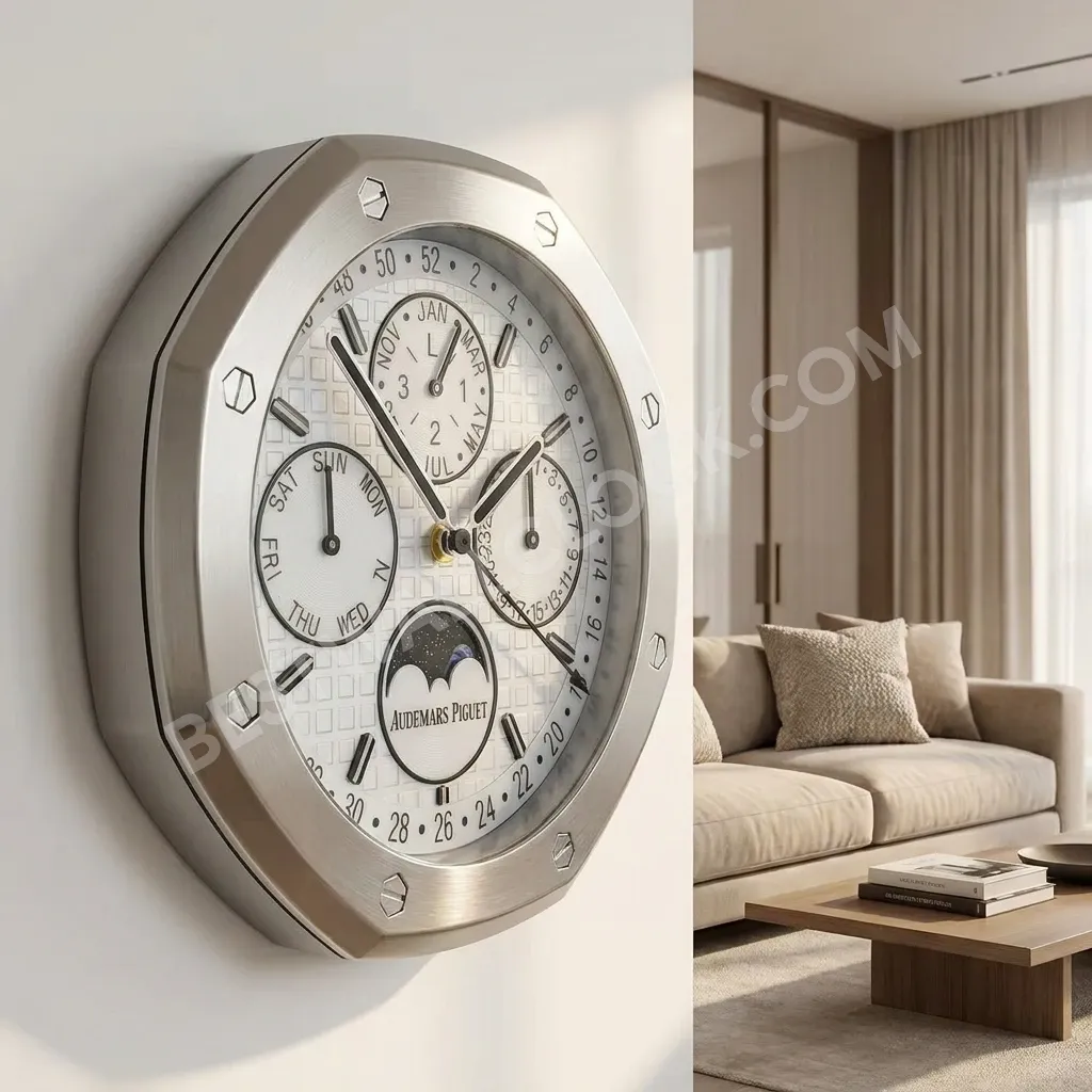 Royal Oak Perpetual Calendar White Edition 34cm – Dealer Display Wall Clock - Image 4