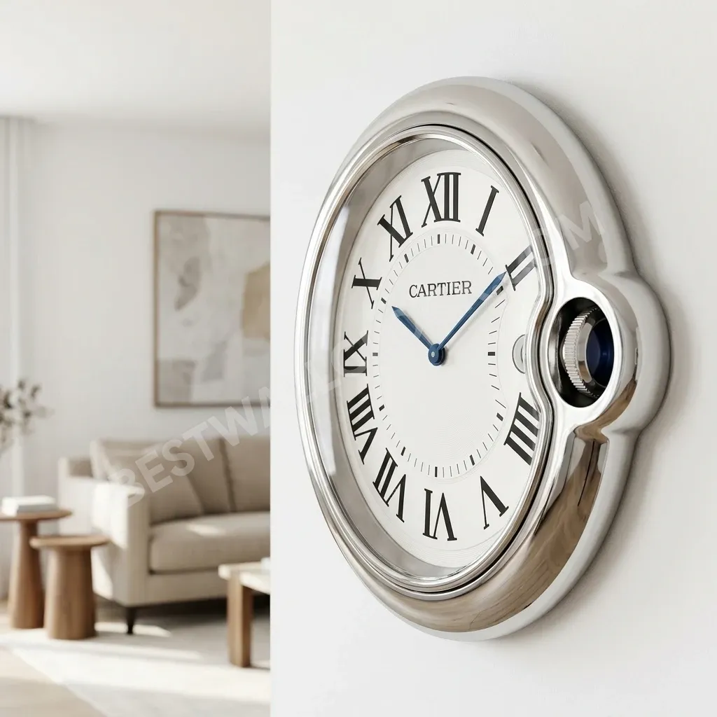 Cartier Ballon Bleu Stainless Steel White Dial 34cm – Dealer Display Wall Clock