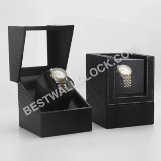 Premium Carbon Fiber Automatic Watch Winder (Single-Slot) - Caliber Maintenance for Swiss Watches (, Omega, AP Compatible)