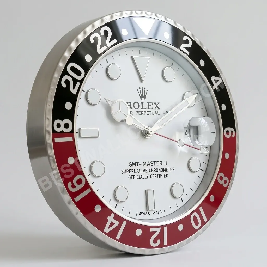 GMT-Master II White Dial Coke Edition 34cm (with magnifier) – Dealer Display Wall Clock - Image 2
