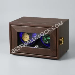 Premium Product - Handcrafted Walnut Dual Watch Winder - 24.5cm