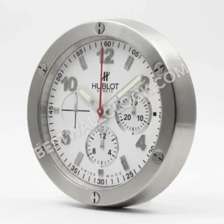 Hublot Big Bang ("White Dial Silver Case") 34cm – Dealer Display Wall Clock