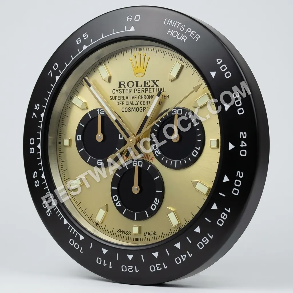 Daytona ("Gold & Black Dial") 34cm – Dealer Display Wall Clock