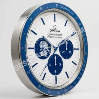 Omega Speedmaster Professional ("Silver Snoopy Award" 50th Anniversary) 38cm – Dealer Display Wall Clock
